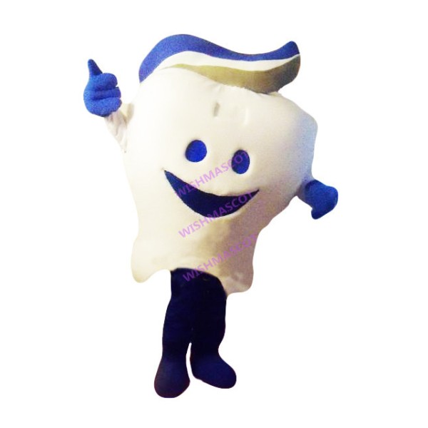 Tooth Squeezed With Toothpaste Mascot Costume