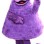 Triangular Purple Furry Monster Mascot Costume