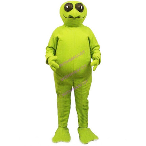 Strange-looking Green Alien Mascot Costume