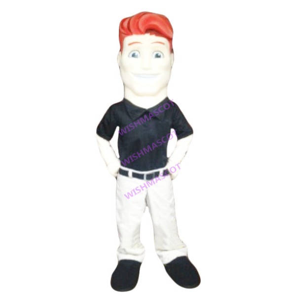 Boss With Handsome Hairstyle Mascot Costume