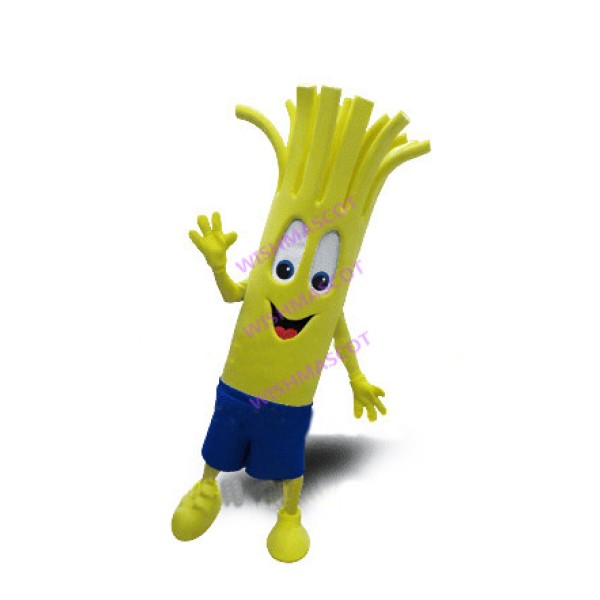 Yellow Sponge Brush Mascot Costume
