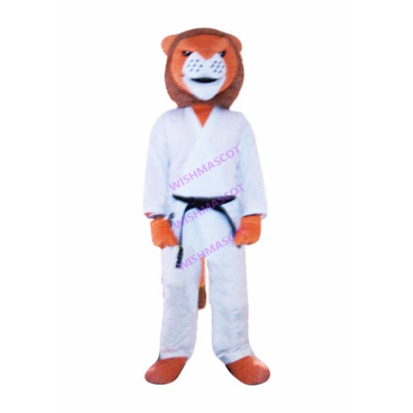 Trained Taekwondo Lion Mascot Costume
