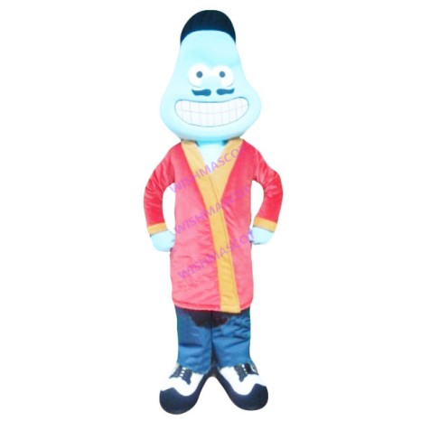 Blue Beard Doll With Grinning Teeth Mascot Costume