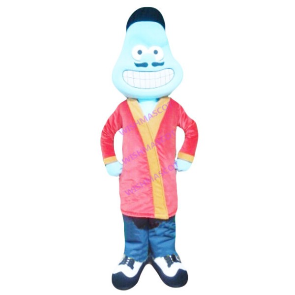 Blue Beard Doll With Grinning Teeth Mascot Costume