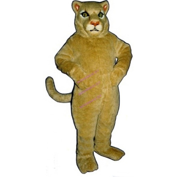 Intimidated Cowardly Tiger Mascot Costume