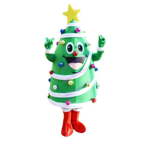 Christmas Tree Full Of Colored Balls Mascot Costume