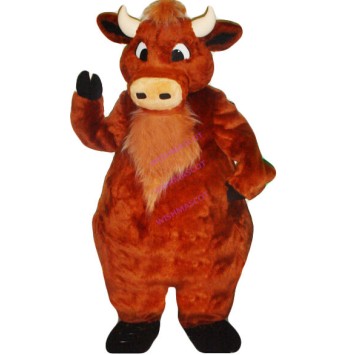 Vigorous Brown Yak Mascot Costume