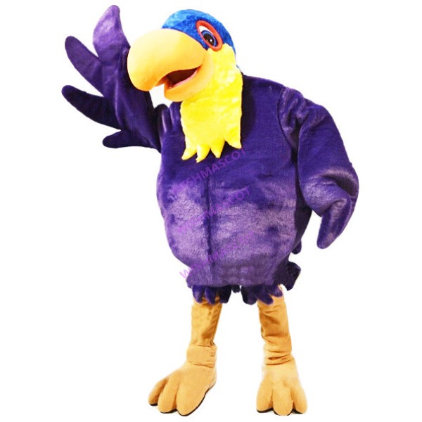 Fattened Purple Parrot Mascot Costume