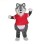 Frizzy Fight Gray Wolf Mascot Costume
