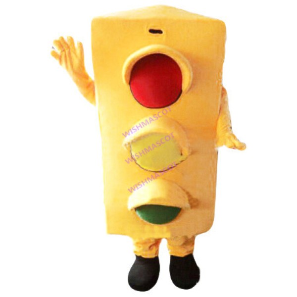 Traffic Light Mascot Costume On Road