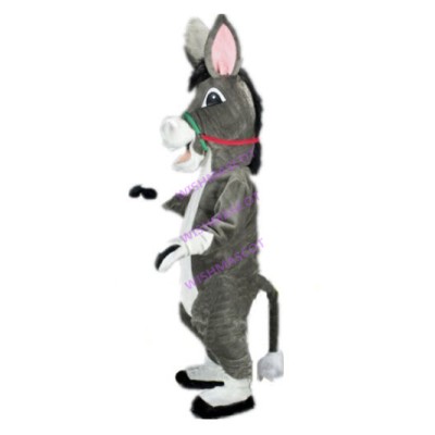 Hardworking Gray Donkey Mascot Costume