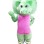 Little Green Triceratops Mascot Costume