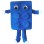 Porous Blue Hollow Brick Mascot Costume