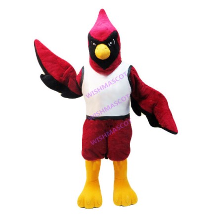 Red Eagle Mascot Costume Wearing Sports Vest
