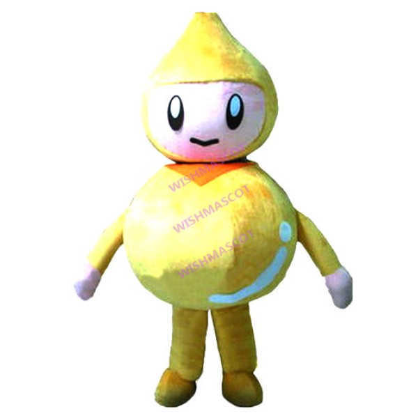 Yellow Water Drop Doll Mascot Costume