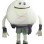 White Fat Bun Mascot Costume In Training