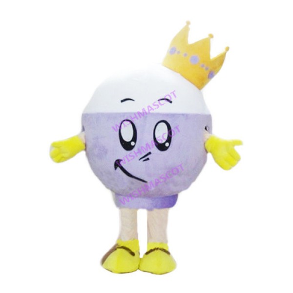 Light Purple Crown Rice Bowl Mascot Costume