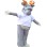 Glad Moose Mascot Costume With Orange Horns