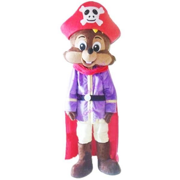 Awe-inspiring Pirate Chipmunk Mascot Costume