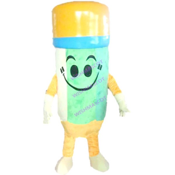 Sharpened Pencil With Eraser Mascot Costume