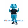 ‌Blue Triceratops Mascot Costume