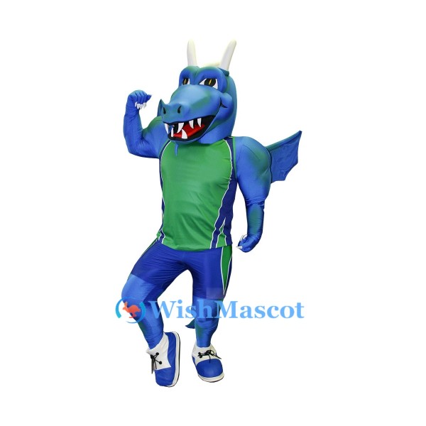 Muscle ‌Blue Dragon Mascot Costume