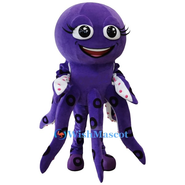 Purple Octopus Mascot Costume