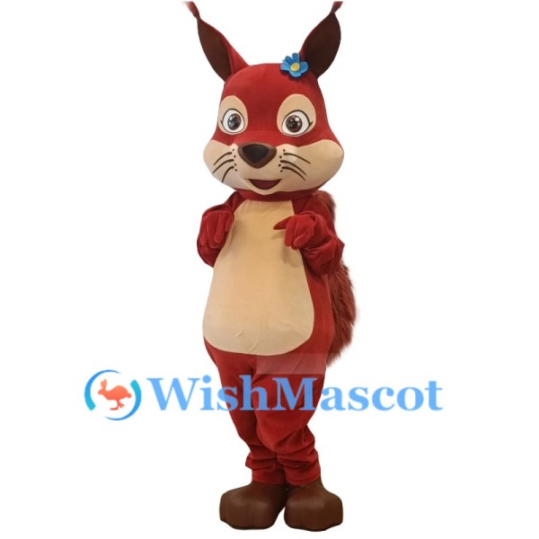‌Red Squirrel Mascot Costume