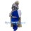 Blue-Armored Knight Mascot Costume