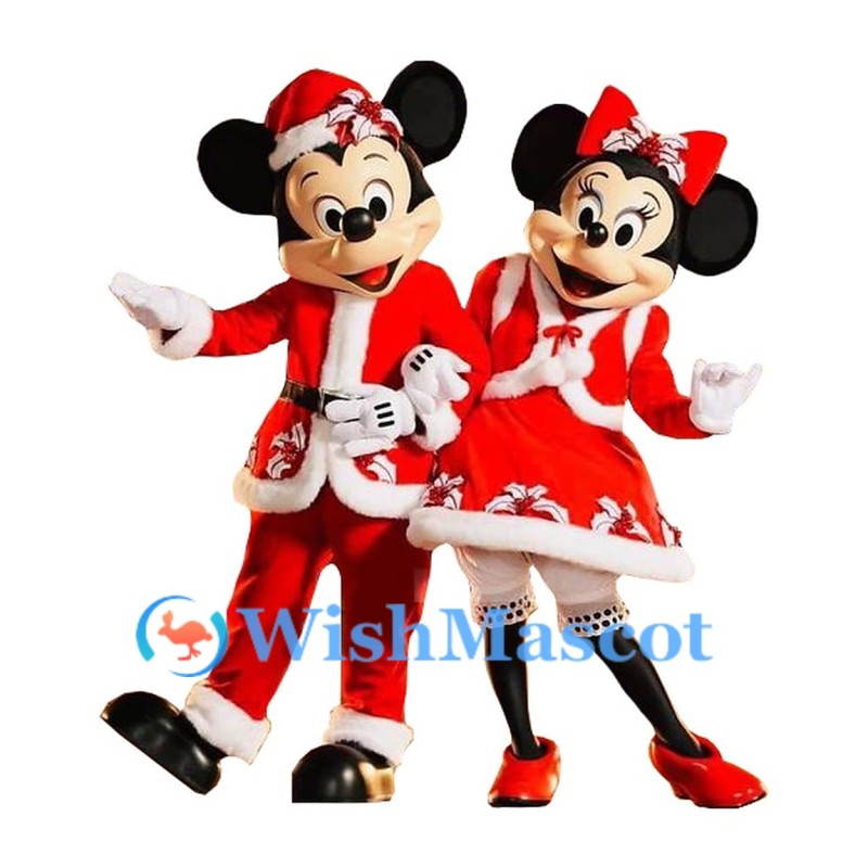 Christmas Mickey and Minnie Mascot Costume