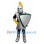 Silver-Armored Knight Mascot Costume