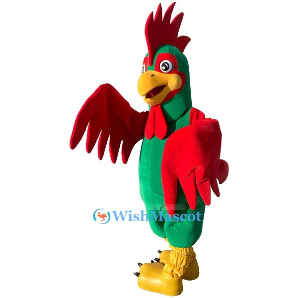 Vibrant Rooster Mascot Costume