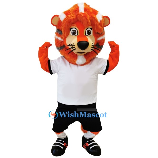 Energetic Lion Mascot Costume