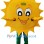 Cheerful Sun Mascot Costume