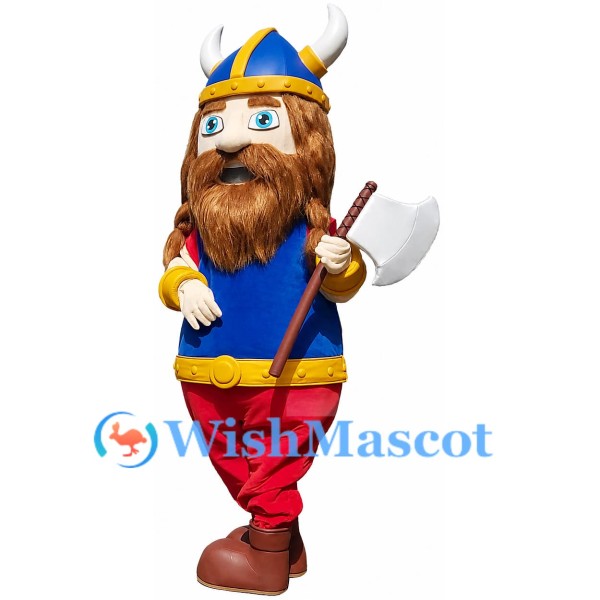 Colorful Viking Mascot Costume