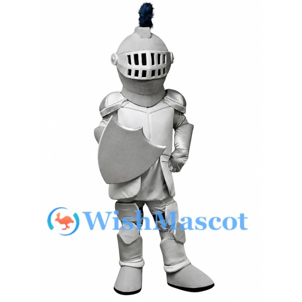 Gray Knight Mascot Costume