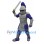 Purple & Silver Knight Mascot Costume