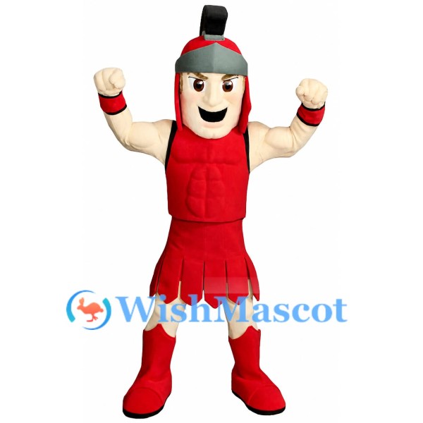 Red Roman Warrior Mascot Costume