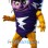 Muscle Purple Lightning Mascot Costume