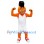 Muscular Basketball Mascot Costume