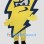 Yellow Lightning Mascot Costume