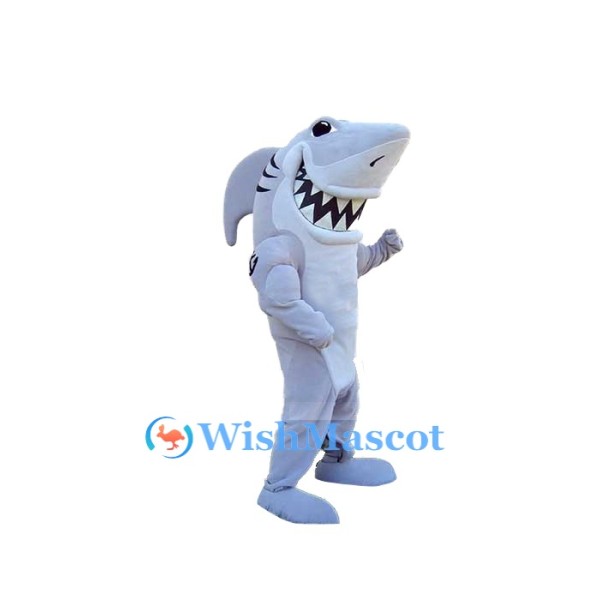Muscle Shark Mascot Costume