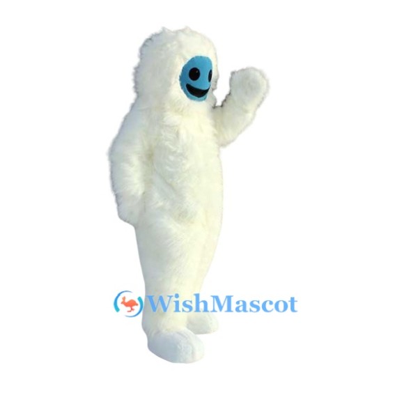 ‌Friendly White Yeti Mascot Costume