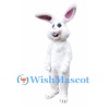 White Furry Rabbit Mascot Costume