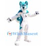 Blue & White Fox Dog Mascot Costume