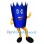 Blue Crown Mascot Costume