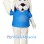 Friendly White Dog Mascot Costume