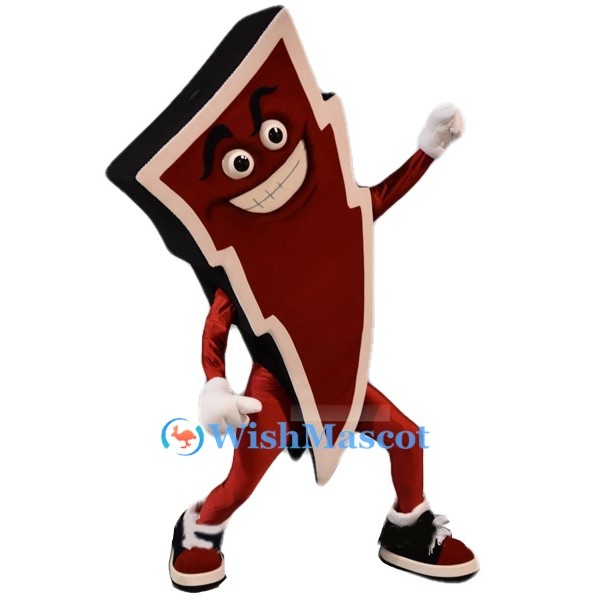 Red Lightning Mascot Costume