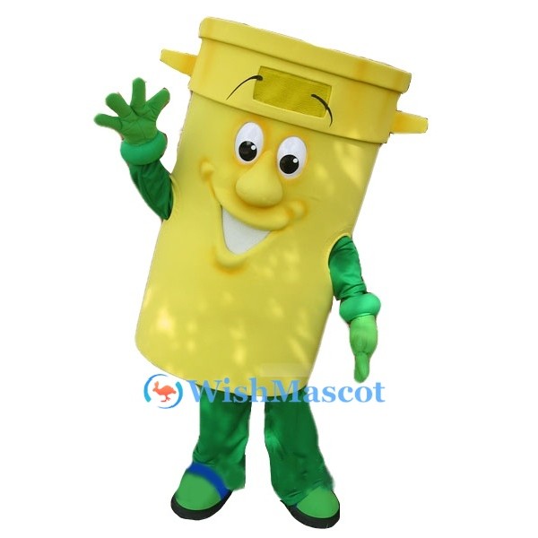 Yellow Trash Can Mascot Costume