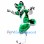 Green and White Husky Mascot Costume